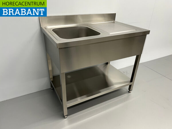 Spülbecken aus Edelstahl 100 x 60 cm Horeca – Bild 3