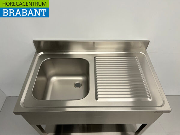 Spülbecken aus Edelstahl 100 x 60 cm Horeca – Bild 4