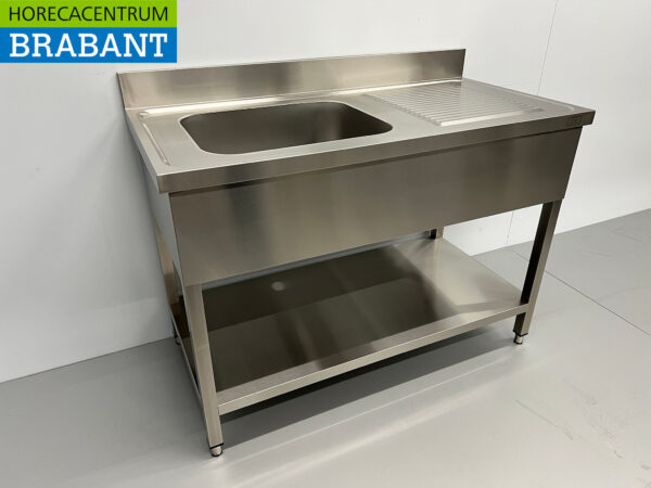 Spülbecken aus Edelstahl 120 x 60 cm Horeca – Bild 3