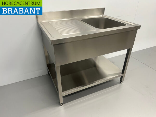 Spülbecken aus Edelstahl 100 x 70 cm Horeca – Bild 3