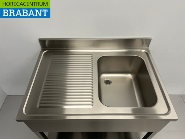 Spülbecken aus Edelstahl 100 x 70 cm Horeca – Bild 4