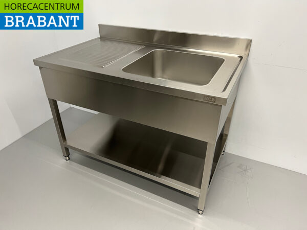 Edelstahl-Spülbecken 120 x 70 cm Horeca – Bild 2
