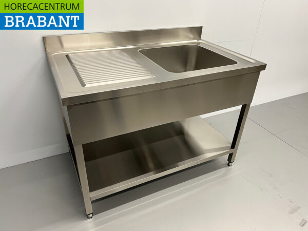 Edelstahl-Spülbecken 120 x 70 cm Horeca – Bild 3