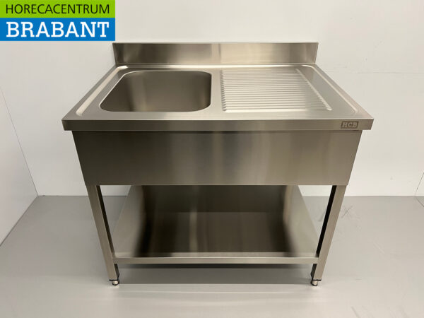 Spülbecken aus Edelstahl 100 x 70 cm Horeca