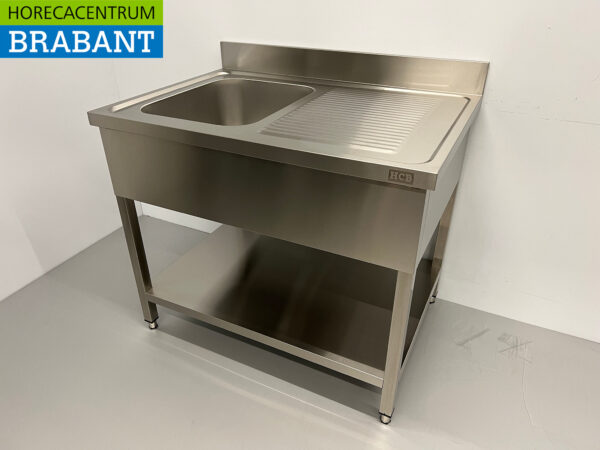Spülbecken aus Edelstahl 100 x 70 cm Horeca – Bild 2