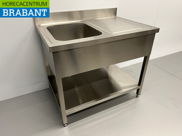 Spülbecken aus Edelstahl 100 x 70 cm Horeca – Bild 3
