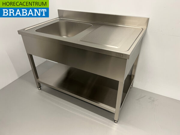 Edelstahl-Spülbecken 120 x 70 cm Horeca – Bild 2
