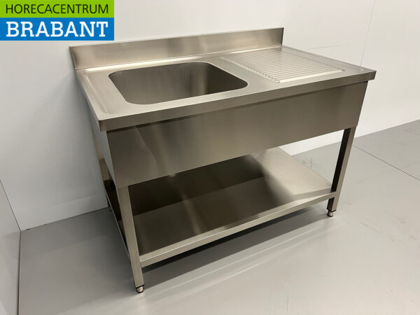 Edelstahl-Spülbecken 120 x 70 cm Horeca – Bild 3