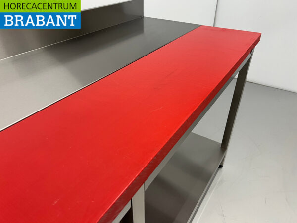 Edelstahl Polyethylen PE Schneidetisch Arbeitstisch 200 cm Catering Metzgerei – Bild 4