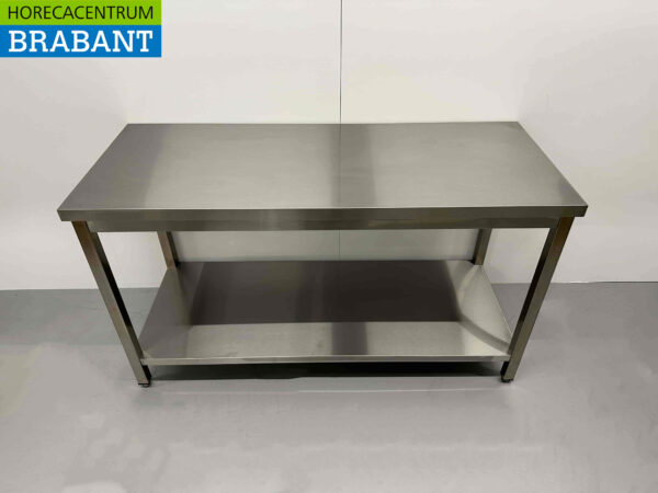 Edelstahl-Arbeitstisch Premium-line 150 x 60 x 85 cm Catering – Bild 2