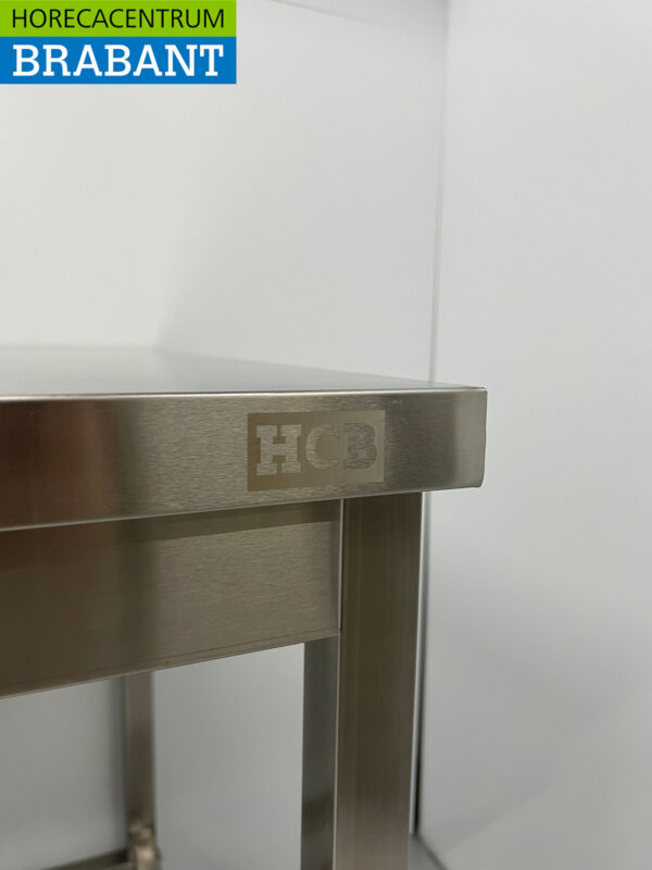 Edelstahl-Arbeitstisch Basic-line 140 x 70 x 85 cm Catering – Bild 5