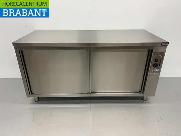 Edelstahl Schrank Wärmeschrank 2 Schiebetüren Premium-line 160 cm Horeca