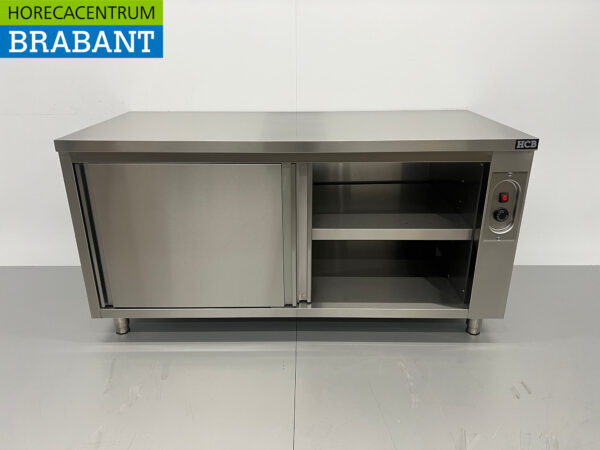 Edelstahl Schrank Wärmeschrank 2 Schiebetüren Premium-line 160 cm Horeca – Bild 4