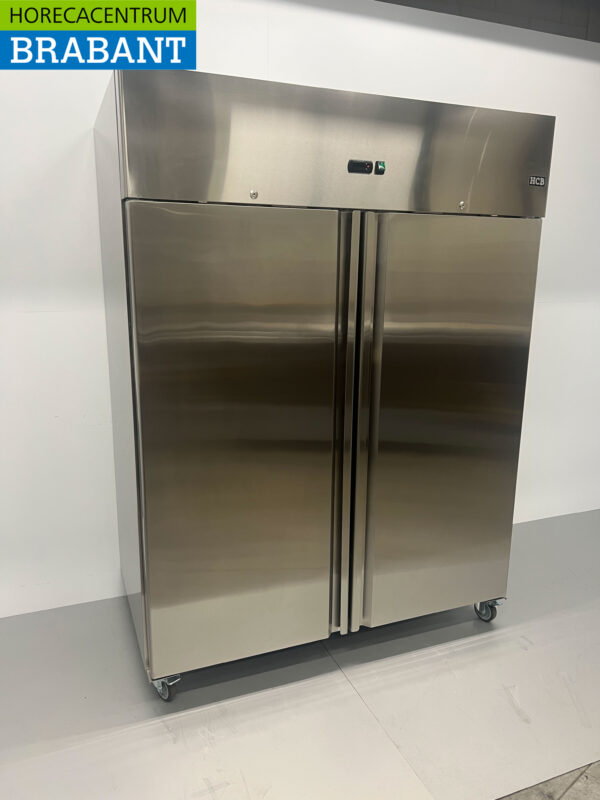 Edelstahl Doppeltüriger 2-türiger Kühlschrank Monoblock 1350 Liter 230V Horeca – Bild 3
