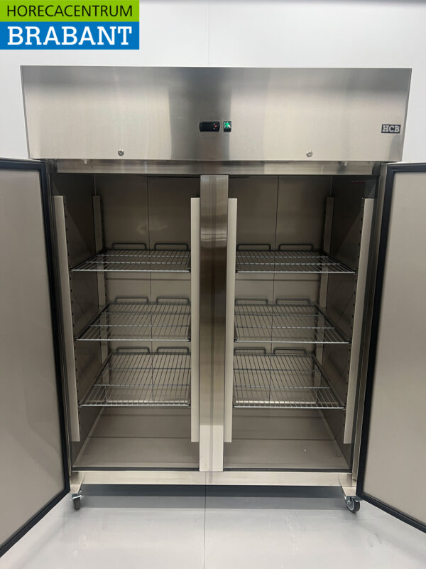 Edelstahl Doppeltüriger 2-türiger Kühlschrank Monoblock 1350 Liter 230V Horeca – Bild 4