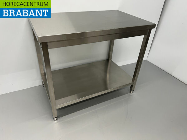 HCB Arbeitstisch Basic-line aus Edelstahl 100 x 60 x 85 cm Catering – Bild 3