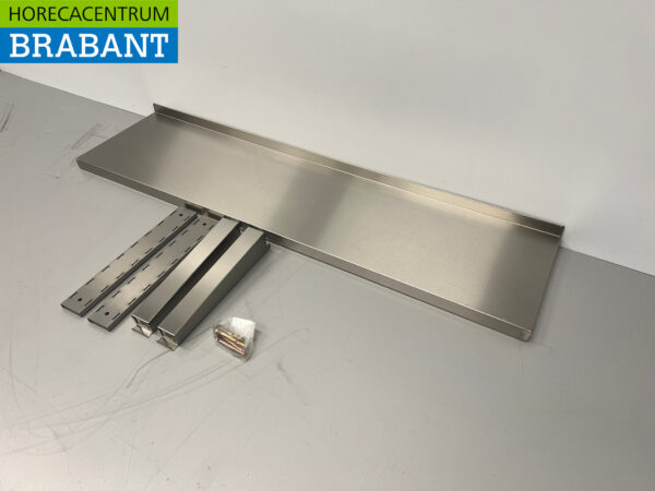 Wandregal aus Edelstahl 120 x 30 cm Horeca – Bild 2