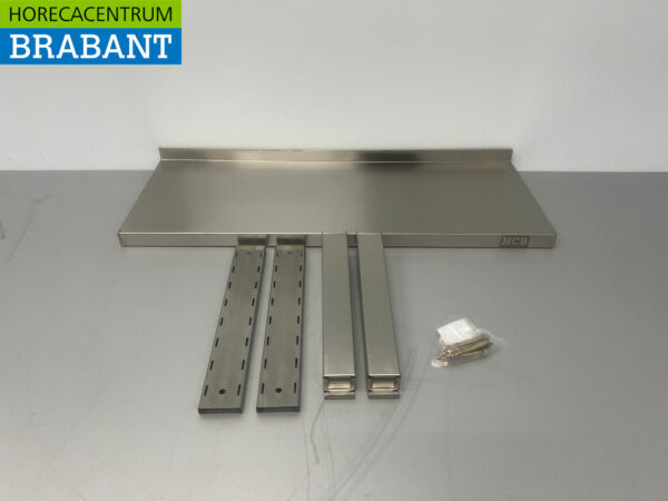Wandregal aus Edelstahl 80 x 30 cm Horeca
