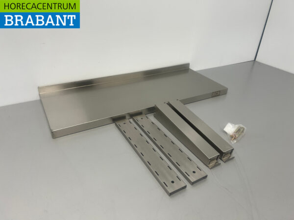 Wandregal aus Edelstahl 80 x 30 cm Horeca – Bild 3