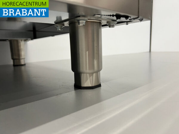 Edelstahl Premium-line Schrank Arbeitstisch 2 Schiebetüren und 3 Schubladen 200 cm Catering – Bild 7