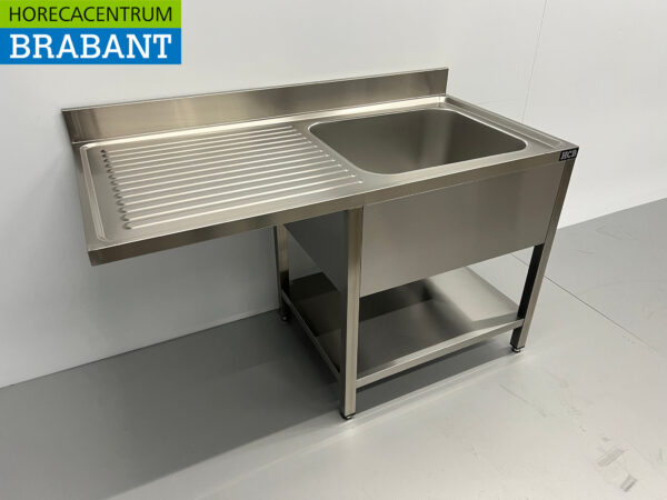 Edelstahlspüle Spüle Premium-line Geschweißtes Modell 140 cm Horeca – Bild 3