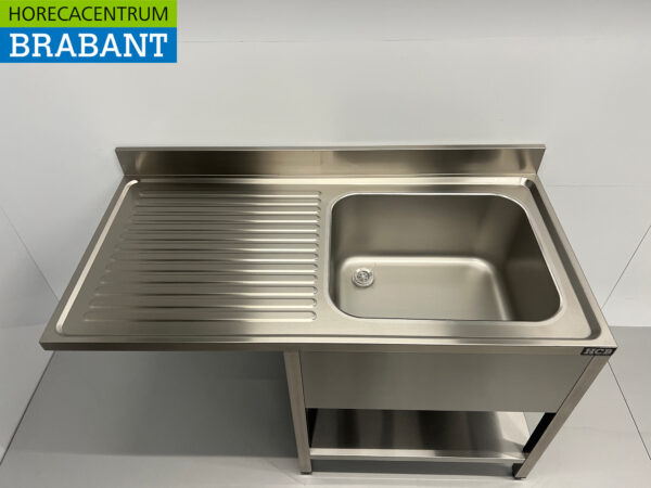 Edelstahlspüle Spüle Premium-line Geschweißtes Modell 140 cm Horeca – Bild 4