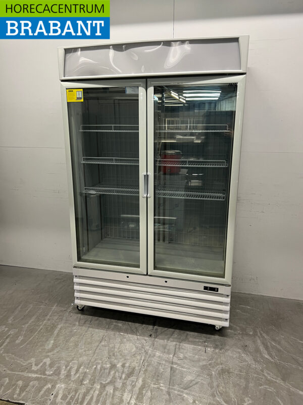 Saro Doppeltüriger Glastür-Gefrierschrank 800 Liter mobil 230V Horeca