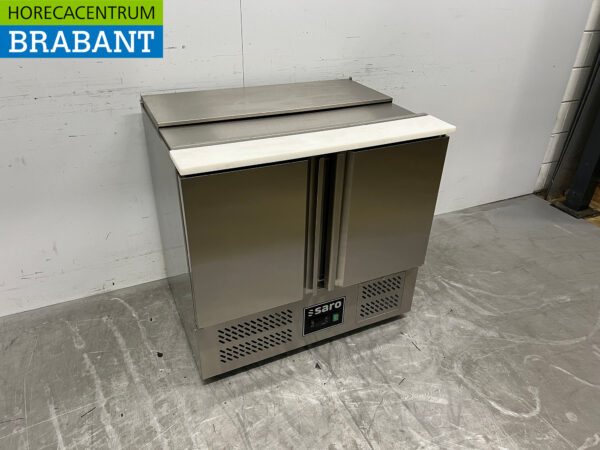 Edelstahl Saro Saladette Gekühlte Arbeitsplatte 2 Türen 230V Horeca – Bild 3