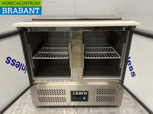 Edelstahl Saro Saladette Gekühlte Arbeitsplatte 2 Türen 230V Horeca – Bild 5