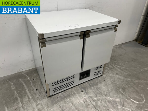 Saro Kühltheke aus Edelstahl 2 Türen 90 cm 230V Horeca – Bild 3