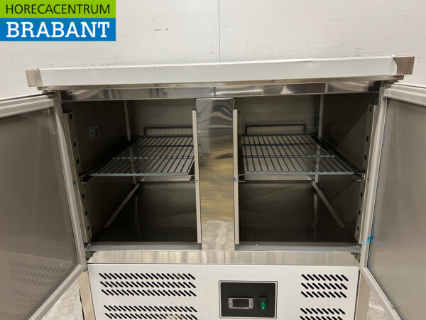 Saro Kühltheke aus Edelstahl 2 Türen 90 cm 230V Horeca – Bild 4