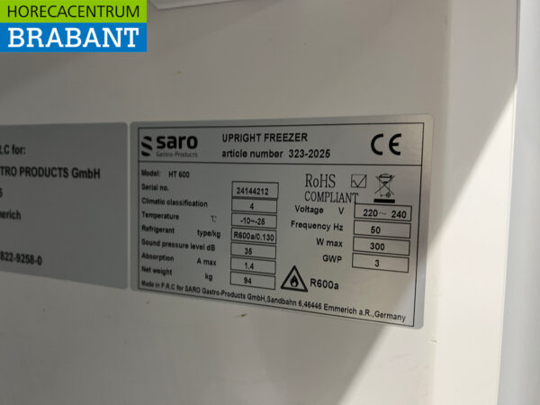 Saro Gefrierschrank 600 Liter 230V Horeca – Bild 5