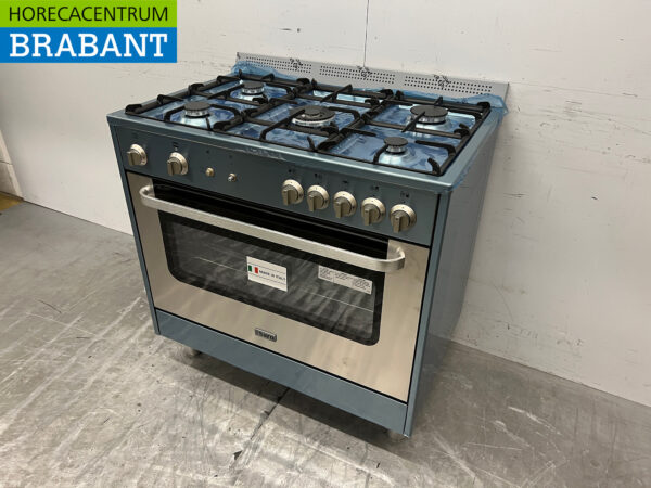 Saro Gasherd aus Edelstahl 5 Brenner mit Gasbackofen GAS Horeca – Bild 2