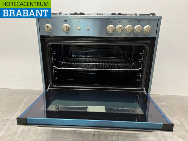 Saro Gasherd aus Edelstahl 5 Brenner mit Gasbackofen GAS Horeca – Bild 5