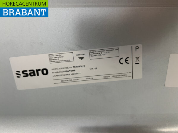 Saro Induktionsherd aus Edelstahl mit Backofen 400V Horeca – Bild 5