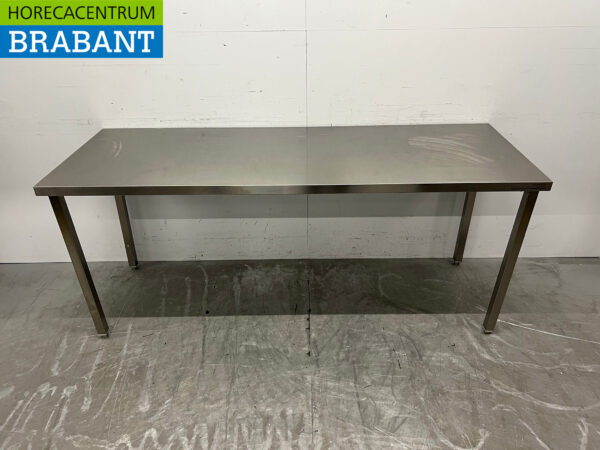 Edelstahl-Arbeitstisch 200 cm Catering