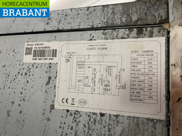 Edelstahl Ecofrost Gefrierschrank 500 Liter 230V Horeca – Bild 5