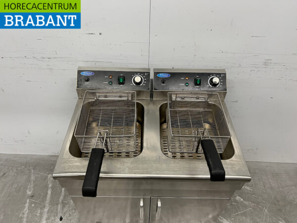 Edelstahl-Doppelfritteuse 2 x 16 Liter 2 x 400V Mobiles Catering – Bild 4