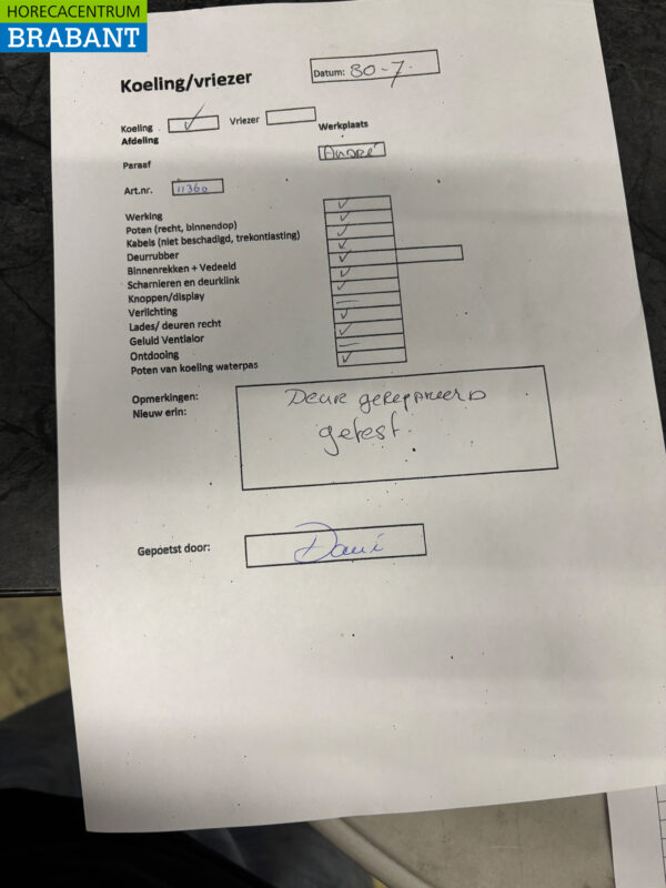 Asber gekühlte Werkbank aus Edelstahl 4 Türen 223 cm 230V Horeca – Bild 7