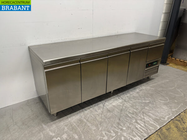 Mercatus gekühlte Werkbank 4 Türen 219 cm 230V Edelstahl – Bild 2