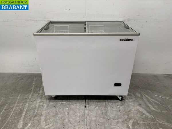 Cooldura Gefrierschrank mit Glasschiebedeckel 314 Liter 230V Horeca