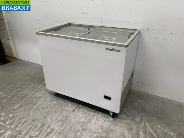 Cooldura Gefrierschrank mit Glasschiebedeckel 314 Liter 230V Horeca – Bild 3