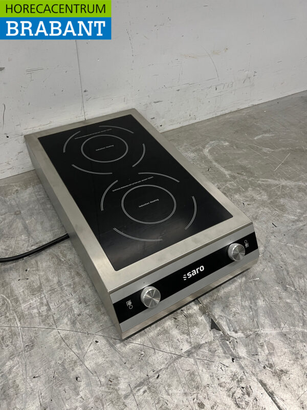 Saro Induktionsplatte aus Edelstahl 2 Brenner 7 kW 400V Horeca – Bild 3