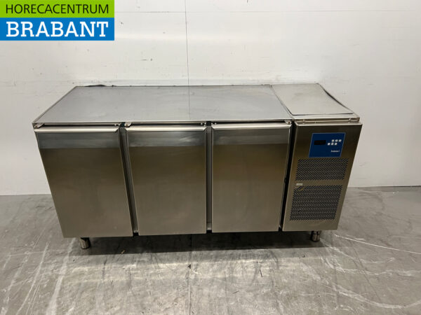 Edelstahl Kühltheke 3 Türen 161 cm 230V Horeca