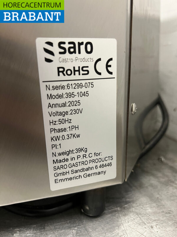 Saro Teigausrollmaschine aus Edelstahl Doppelrollen 40 cm 230V Catering – Bild 4