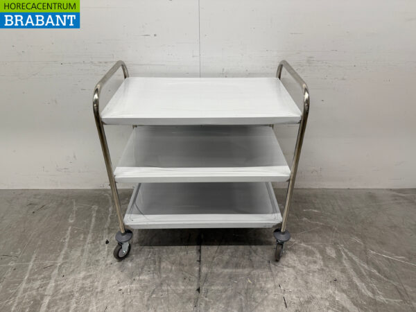 Zorro Servierwagen aus Edelstahl 3 Schichten 86 cm Catering
