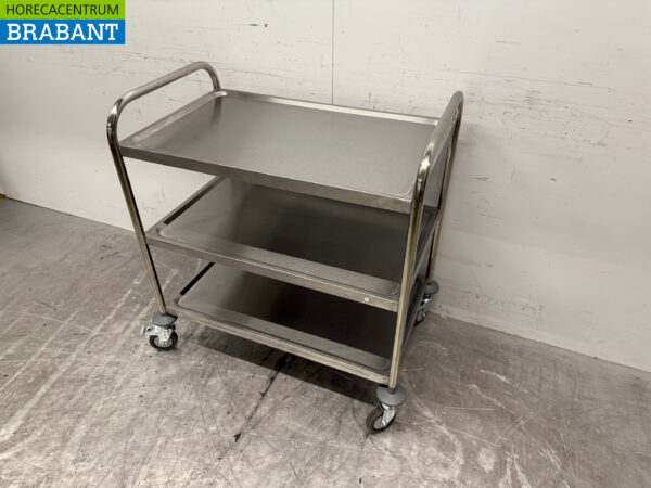 Zorro Servierwagen aus Edelstahl 3 Schichten 86 cm Catering – Bild 2