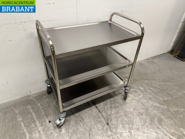 Zorro Servierwagen aus Edelstahl 3 Schichten 86 cm Catering – Bild 3