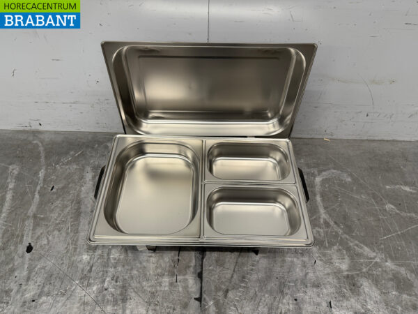 Zorro Chafing dish aus Edelstahl 1/2 & 2x 1/4 GN Catering – Bild 4