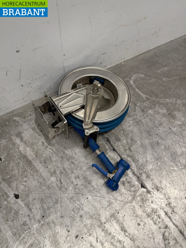 Schlauchaufroller aus Edelstahl 14 Meter und Pistole Horeca – Bild 2